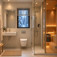 Maison modulaire scandinave avec sauna, bain à remous, système solaire hors réseau, faible valeur U, maison préfabriquée pour climat froid