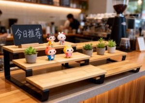 可扩展竹制香料架三层收纳架 - 多功能厨房台面置物架，带金属框架 - Product Image 3