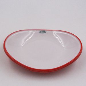Assiette à dîner ovale longue en mélamine bicolore au design moderne Impression personnalisée écologique en gros Bon marché Soupe profonde en matière plastique - Product Image 1