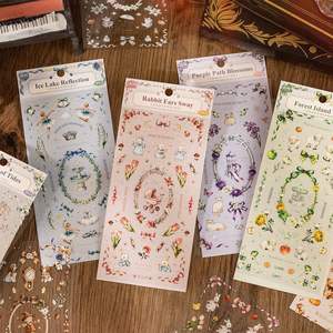 2 autocollants par paquet, série Starry Night Fairy Tale, style rétro de conte de fées, Gooka fait main, collage décoratif DIY - Product Image 2