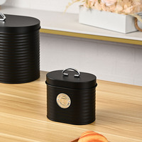 Ensemble de boîtes de rangement pour comptoir de cuisine Lot de 4 boîtes de rangement pour café, thé, sucre et pain