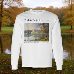 T-shirt à manches longues Orgueil et préjugés Jane Austen 1813 Pemberley House Derbyshire - Product Image 3