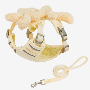 Stylish Designer Dog Cat Puppy <strong>Harness</strong> and Leash Set Pet <strong>Harness</strong> Cute <strong>Rabbit</strong> Decor Quick-Release Buckle Step-in <strong>Harness</strong> for Dog - Product Image 2
