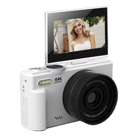 Logo/emballage personnalisés disponibles : Appareil photo numérique sans miroir 5K pour vlog, appareil photo compact à écran rabattable HD 3,0 pouces pour la photographie de selfie