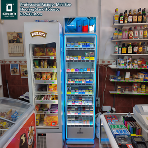 Piccolo Espositore in Metallo per Sigarette con Spintori Regolabili per Negozi di Convenienza - Product Image 1