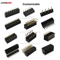 Connecteur d'en-tête à broches personnalisé 0.8mm 1mm 2mm 1.27mm 2.54mm 5.08mm pas 2-200Pin simple double rangée multiple mâle femelle SMT pour PCB