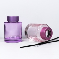 Bouteille en verre transparente pour diffuseur de parfum, forme ronde, vide, 500 ml, bouteille de 100 ml pour diffuseur de parfum