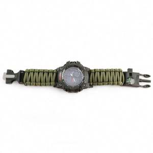 Free Sample <b>Outdoor</b> Mens Gift Waterproof Emergency 6-in-1 Camping Survival Paracord <b>Watch</b> - Product Image 2