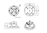 Usinage à cinq axes D250-L100-D52 fraisage cadre de vêtement pneumatique auto-centrant Mini pince à air Cnc outils montage étau