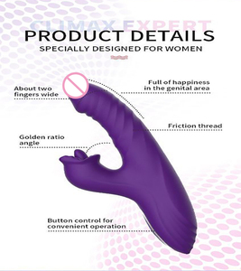 Vibrador de Punto G JT con Anillo Deslizante y Simulación de Lengua, 10 Frecuencias, Recargable por USB, Impermeable, para Mujeres y Parejas - Product Image 2