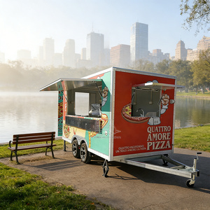 Cocina móvil con estructura cuadrada de acero galvanizado, certificada por CE DOT, completa para pizza, parrilla y comida callejera, remolque de concesión. - Product Image 3