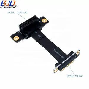 High-Speed PCI-E 3.0 1x to x1 Riser Card Flexible Extension Cable Dual 90 Degree 10-100CM