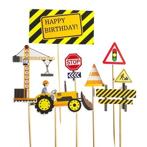 Construction Vehicle Cake Toppers Paper Birthday Decorations Reusable Party Supplies for Boys Birthday - Product Image 2