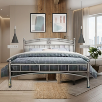 JYLG102 #   Cadre de lit en acier inoxydable au design moderne, lit d'enfant durable, garantie 3 ans, 0,9 m/1,4 m/1,8 m, chambre à coucher, appartement, hôpital