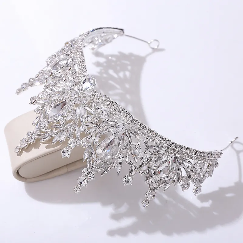Baroque Crystal strass Princess Prom Beauty Hair Crown Bridal Wedding Crown Tiara per le donne