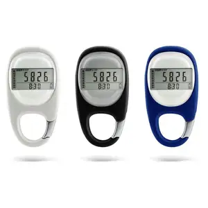 Gift sports health Multi-function 3D Digital Display Sensor Walking Running Step Distance Counter Tracking Pedometer with Clip