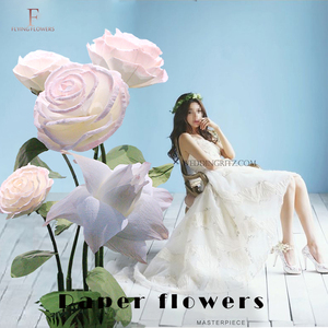 Decorazioni per matrimoni e feste artificiali in piedi giganti <span class=keywords><strong>fiori</strong></span> <span class=keywords><strong>di</strong></span> <span class=keywords><strong>carta</strong></span> crespa per san valentino e la festa della mamma - Product Image 5