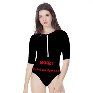 定制按需印刷女子长袖 Monokini 性感的一件泳衣的女性泳衣