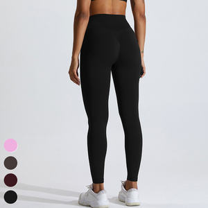 Custom <span class=keywords><strong>Peach</strong></span> Hip V-Arc Cintura Running Deportes Leggings Scrunch Butt Cintura alta Fitness Pantalones Leggings de yoga sin costuras para mujeres - Product Image 3