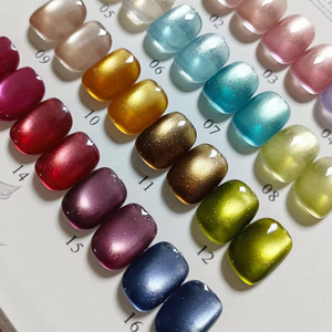 AILANUO Factory OEM/ODM 15-Color Cat Eye LED UV Gel Polish Non-Toxic Long-Lasting Glitter TPO-free 15ml cat Eye for Salon Use - Product Image 4