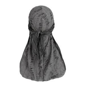 Durag Personalizzato con Logo, Stile Retrò con Coda Extra Lunga, per Uomo, Design Etnico Tinta Unita, per Acconciature 360 Waves - Product Image 4