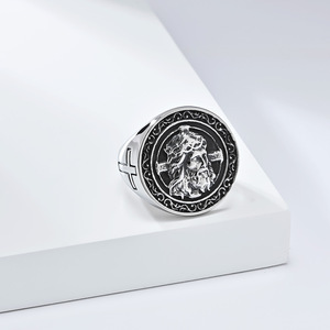 Anillo Retro Cruzado de Acero Inoxidable para Hombre, Estilo Hip Hop, Regalo de Joyería, Color Oro y Plata, Anillos de Moda - Product Image 4