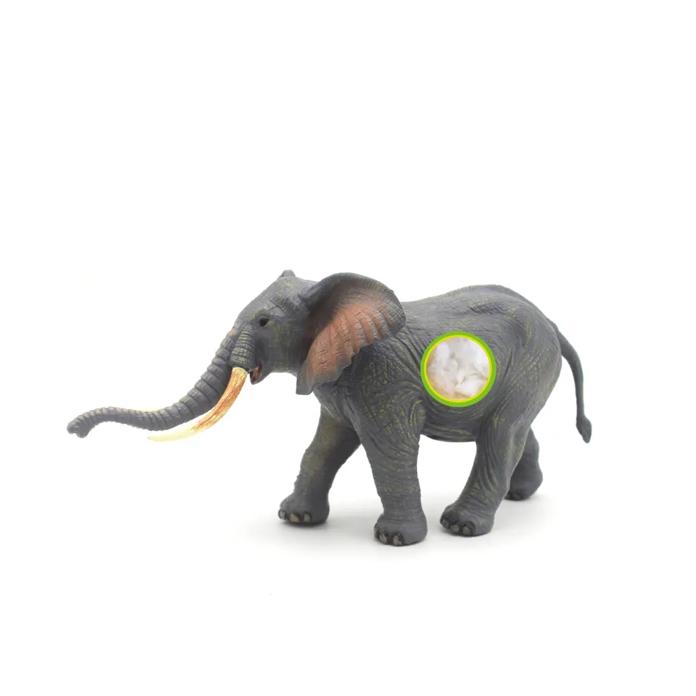 Filled cotton vivid elephant toy vinyl animal for kids play