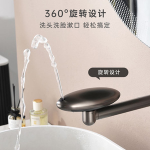 Grifo de lavabo de pared con sensor táctil, válvula de cerámica, grifo eléctrico de un solo orificio para baño - Product Image 3