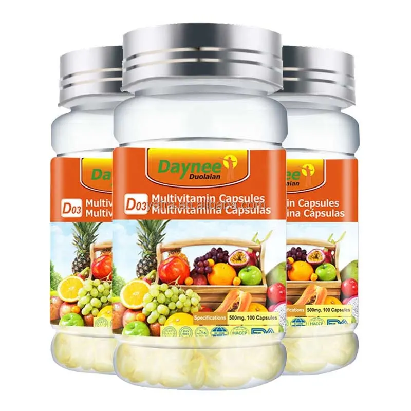 Cápsula de vitamina personalizada, comprimidos anti-idade saudáveis, cápsulas multivitamínicas para homens e mulheres, suplemento alimentar