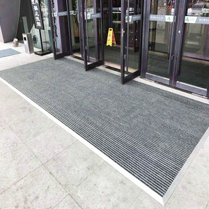 Fabbrica lega di alluminio collegamento in gomma sabbia raschiatura antiscivolo metallo Hotel centro commerciale Indoor Outdoor alluminio <span class=keywords><strong>ingresso</strong></span> tappeto - Product Image 3