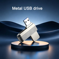 Flash Drive USB C Metal Tipe-C Baru 2.0 3.0 U Disk LOGO Custom Memory Stick 4GB 128GB OTG USB Stick