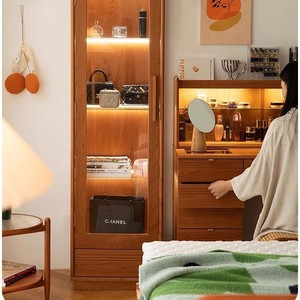 Moer Blind Box Doll <b>Display</b> <b>Cabinet</b> Solid Wood 900mm Above 3 Compartments Living Room Storage <b>Cabinet</b> - Product Image 2