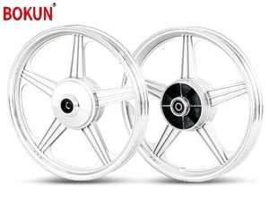 Rines de Motocicleta <span class=keywords><strong>BOKUN</strong></span> de Aluminio Forjado de 14 Pulgadas, Cinco Radios, Color Blanco - Product Image 5
