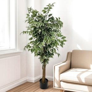 Cây sung nhân tạo cao cấp, có quả và lá trắng, dùng trang trí nội/ngoại thất, cây cảnh hoa giả. - Product Image 2