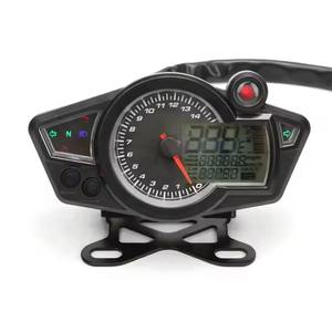 Compteur numérique LCD CQJB pour <span class=keywords><strong>moto</strong></span>, avec fonction <span class=keywords><strong>chronomètre</strong></span> et aiguille - Product Image 1