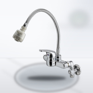 Grifo de Cocina de Latón Cromado de Calidad Superior, Montado en la Pared, para Fregadero - Product Image 2