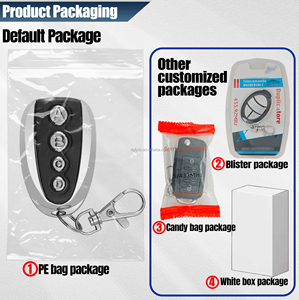 <span class=keywords><strong>Control</strong></span> remoto inalámbrico de precio al por mayor para motor de puerta corredera de marco de Metal con cara ABCD tecnología de radiofrecuencia de repuesto duplicada - Product Image 5