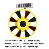 Hochsichtbare Solar-Rotationsleuchte, IP65 Wasserdicht, 72 Stunden Betriebszeit, Warnleuchte für Straßensicherheit & Notfälle