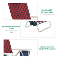 Offre Spéciale 3 Position En Plein Air Portable Pliant Camping Chaise De Plage Avec Sac Isotherme
