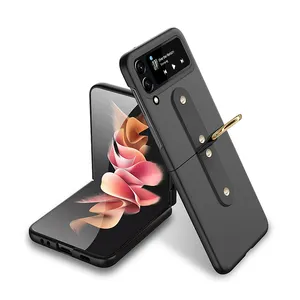 Shockproof 링 홀더 휴대 전화 커버 갤럭시 Z Filp3 케이스 삼성 갤럭시 Z 플립 4 접이식 전화 케이스