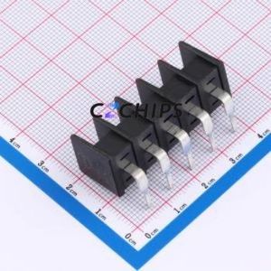 MX25R-7.62-05P-BK01-Cu-S-A Barrier Terminal Block Bent Lead Through Hole,P=7.62mm Connector Two Sides 7.62mm 1x5P Right Angle - Product Image 2