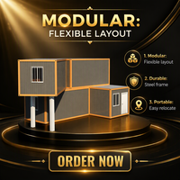 Conteneur d'expédition modifié personnalisable, villa modulaire en acier préfabriquée moderne et respirante, espace de vie extérieur portable