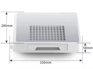 Aspirateur à poussière pour ongles professionnel 2025, 36W, vitesse réglable, deux ventilateurs, collecteur de poussière pour manucure, pour salon de manucure - Product Image 4