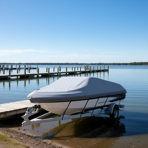 Housse de bateau Vevor 20' 24' à coque en V, étanche, remorquable, avec 5 sangles, en polyester de qualité marine - Product Image 2