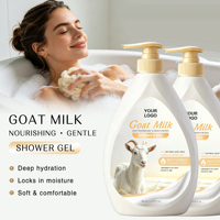 Gel Douche Hydratant au Lait de Chèvre en Gros, Nettoyant Corporel Naturel, Nourrissant en Profondeur, Doux, Biologique, Soin de la Peau, Logo Personnalisé