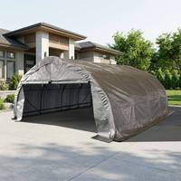 Abri de voiture double OEM/ODM sur mesure en PVC robuste avec structure galvanisée pour stockage en gros