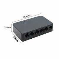 Switch Ethernet Gigabit Yunvo 5/8/10/16/12 Port Casing Plastik/Besi Switch Jaringan 100M untuk Kamera IP