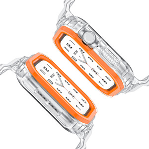 TPU Clear Glacier Strap Étui de protection antichoc anti-chute pour <span class=keywords><strong>Apple</strong></span> <span class=keywords><strong>Watch</strong></span> 10 42mm 46mm <span class=keywords><strong>Transparent</strong></span> Case <span class=keywords><strong>Bracelet</strong></span> Wrist Band - Product Image 3