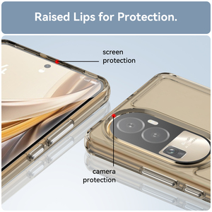 RUGGED SHIELD Custodia Morbida Trasparente in TPU Ecologico di Alta Qualità per <span class=keywords><strong>Oppo</strong></span> Reno10 Pro+ e Reno11 Pro, Antiurto, 3 <span class=keywords><strong>Colori</strong></span> - Product Image 6