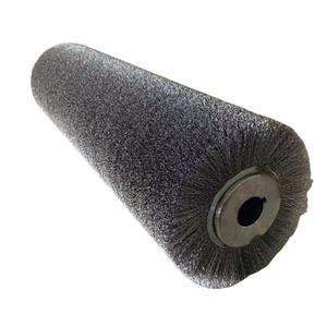 Rouleau de brosse métallique en acier inoxydable sur mesure, fil de cuivre plaqué, roue enroulée pour <span class=keywords><strong>le</strong></span> polissage des plaques, l'élimination de la rouille et <span class=keywords><strong>le</strong></span> meulage - Product Image 1